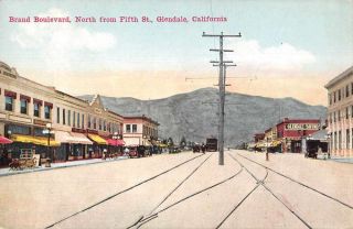 Glendale California Brand Boulevard Street Scene Vintage Postcard Jj650561