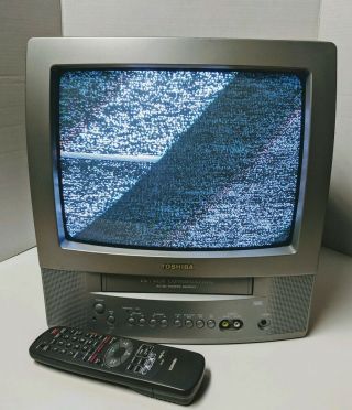 Toshiba Tv/vcr Vhs Combo Mv13dn2c 13 " Color Crt With Remote