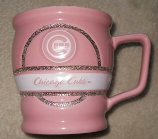 Chicago Cubs Major League Baseball Mlb Encore Pink Coffee Mug With Glitter