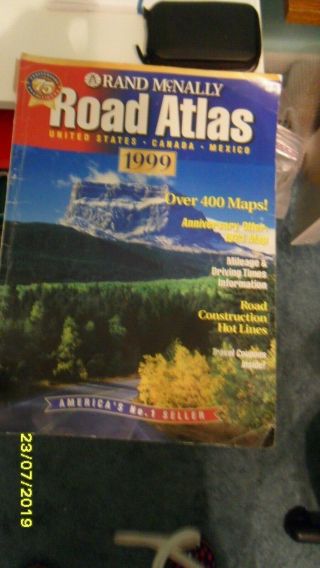 Vintage Rand Mcnally Road Atlas - 1999