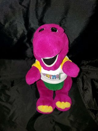 Vintage Barney The Purple Dinosaur Plush Stuffed Doll - W/ Shirt - 13.  5 "