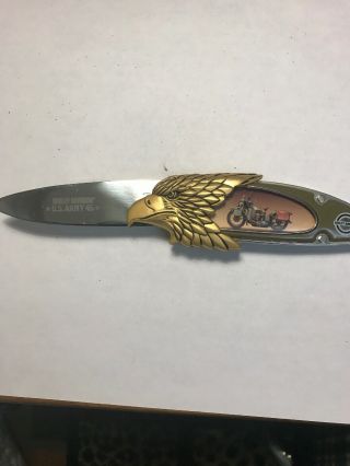 Franklin Collector Knife Blade Harley Davidson U.  S.  Army 45 Stainless Eagle