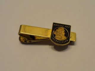 Vintage Boeing 747 Jet Airplane Incredibles Division Tie Clip Clasp Bar
