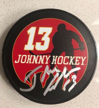 Johnny Gaudreau Calgary Flames Signed Johnny Hockey Limited Edition Puck
