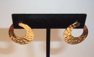 Vintage Avon Jewelry Moderncraft Gold Tone Pierced Earrings - Old Stock