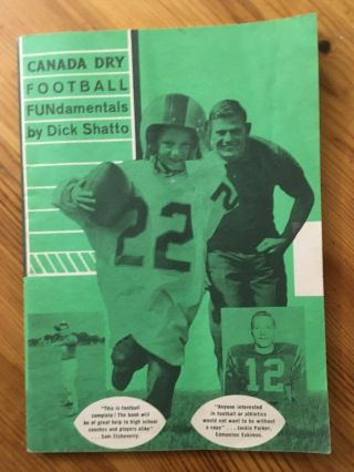 1961 Cfl Canadian Football League Signed Dick Shatto Canada Dry Soda Booklet