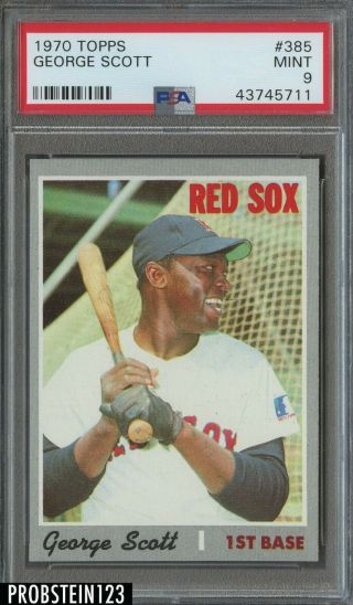 1970 Topps 385 George Scott Boston Red Sox Psa 9