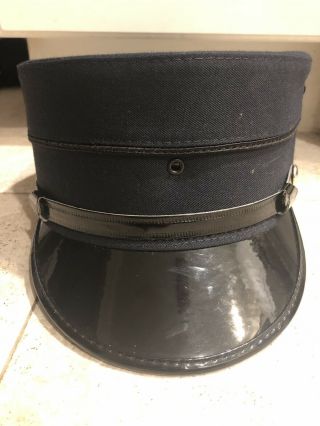 Train Conductors Hat Keystone Uniform Cap Size 7 1/4 Made In Usa