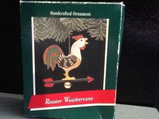 Vintage 1989 Hallmark Christmas Ornament Rooster Weathervane Weather Vane Rare