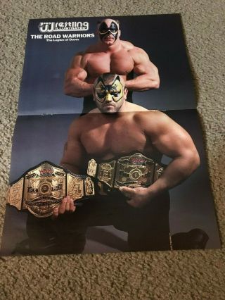 Vintage The Road Warriors Centerfold Poster Pwi Nwa Wwf 1980s Legion Of Doom