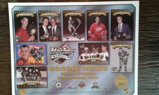 Nhl Detroit Red Wings Gordie Howe Autographed Limited Edition Ud Sheet -