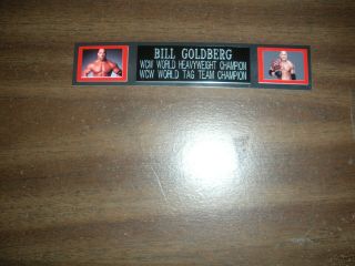 Bill Goldberg (wcw) Nameplate For Signed Trunks Display/photo/plaque