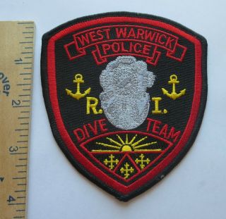 West Warwick Rhode Island Police Dive Team Patch Vintage