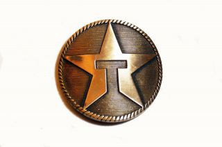 Vintage 1981 Texaco Solid Brass Belt Buckle Made By Octanner