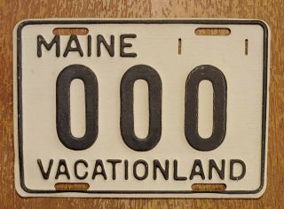 1950 Era Maine Sample License Plate Paint