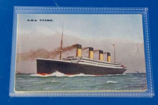 White Star Line Rms Titanic Period Postcard C - 1912 A/f