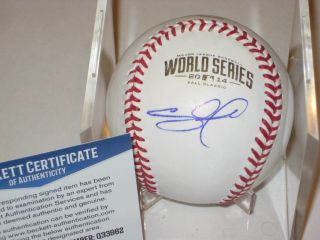 Pablo Sandoval (giants) Signed Official 2014 World Series Baseball,  Beckett