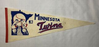 Vintage Minnesota Twins 1969 Mlb Felt Pennant 29” Full Size