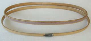 Vintage Gibbs Felt Grip Oval 12 " X 6 " Wooden Embroidery Hoop - Spring Tension
