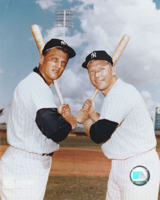 Roger Maris Mickey Mantle York Yankees 8x10 Color Photo File Batting Stance