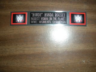 Ronda Rousey (wwe) Engraved Nameplate For Photo/poster/gloves/trunks