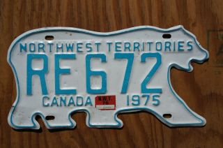 1975 1976 Northwest Territories Nwt Canada Polar Bear License Plate