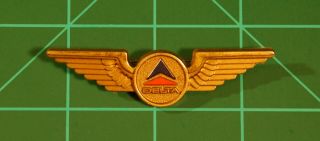 Vintage Delta Airlines Plastic Pin Gold Wings