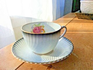 Vintage Bone China Tea Cup And Saucer By Taylor & Kent,  Longton England