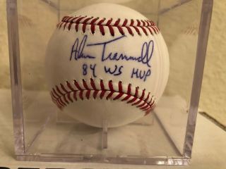 Tigers Hall Of Famer Alan Trammell Signed Baseball With 84 Ws Mvp - Mlb