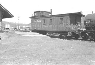 B&w Negative D & Rgw Railroad Caboose 01157 Leadville,  Co 1966