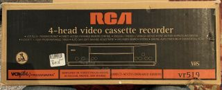 In Open Box Rca Vcr Player Recorder Video Vhs Tape Home Theater Vr519