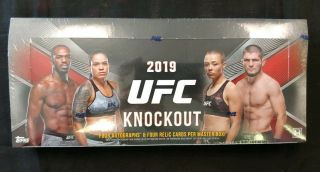 2019 Topps Ufc Knockout Hobby Box 4 Autos 4 Relics Factory