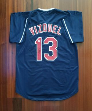Omar Vizquel Autographed Signed Jersey Cleveland Indians Jsa
