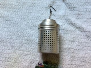 Vintage Rustic Aluminum Tea Infuser Strainer Large Makes Up To Six Cups