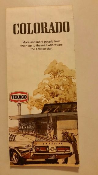 1974 Texaco Map,  Colorado,  Denver,  Pueblo,  Boulder
