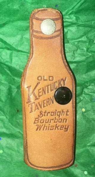 Vintage Advertising Leather Old Kentucky Tavern Key Holder Louisville,  Ky