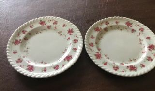 Johnson Brothers England China Rambler Rose Bread Plate - Set Of 2
