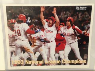 1993 Philadelphia Phillies National League Champions 10x13 Photo