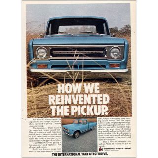 1969 International Harvester: Reinvented The Pickup Vintage Print Ad