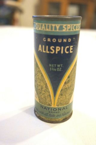 Vintage National Brand Ground Allspice Made By National Tea Co