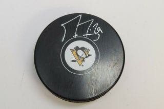 Marc - Andre Fleury Penguins Signed Autographed Hockey Puck Nhl Licensed