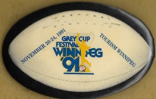 Cfl Canadian Football League Grey Cup Festival 1991 Winnipeg Pin Button