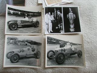 Group Of Four 8 X 10 " Bw Photos - Louis Meyer - 3 Time Indy 500 Winner