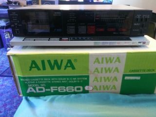 Aiwa Ad - F660u 3 Head Cassette Deck Needs Belts.