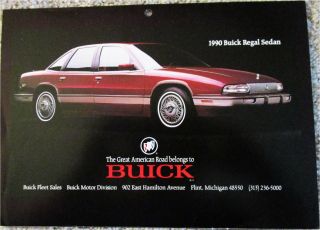 1990 Buick Regal 4 Dr Sedan Car Print (red)