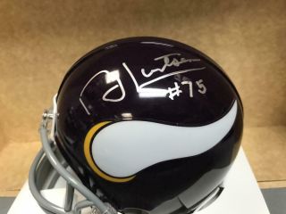 Bob Lurtsema Minnesota Vikings Signed Autographed Mini Helmet W/