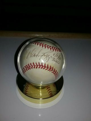 N.  Y.  Yankees Wade Boggs Signed 1996 W.  S.  Baseball With Ball Protector