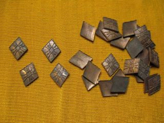 Vtg Enamel Diamond Maltese Cross Brass Jewelry Findings Stampings 10mm X 15mm