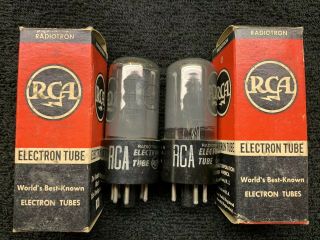 2 Nos Nib Plate Current Matched Rca 6v6gt Audio Tubes Usa 1950 
