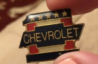 Vintage Chevy Chevrolet Lapel Hat Pin Enamel And Metal